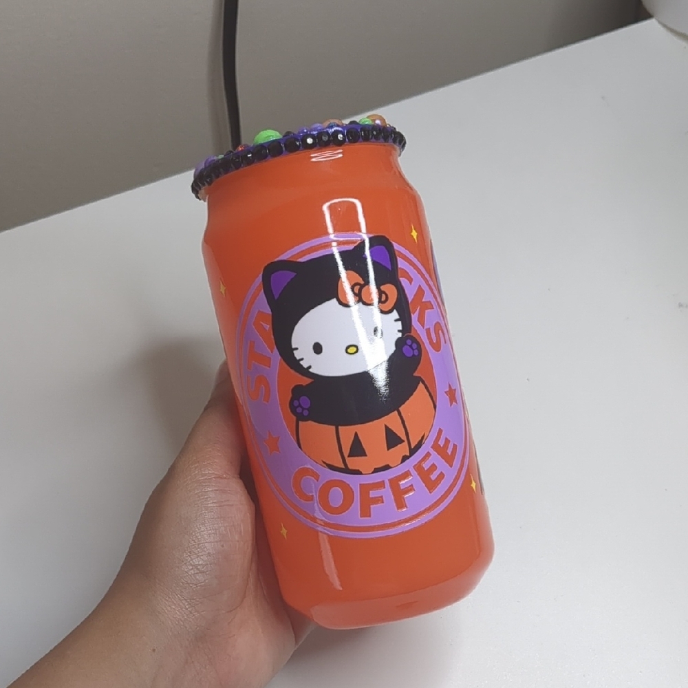 Handame Hello Kitty Halloween Cup 16 Oz Color Changing Cup.